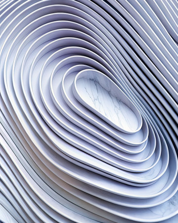 abstract background of curved paper sheets.の素材