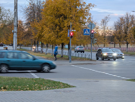 Traffic on the street.の写真素材