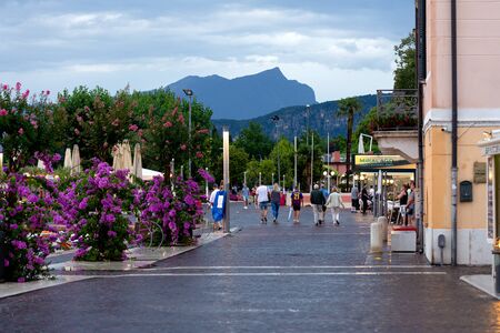 The beautiful city of Bardolino located near the beautiful Lake Garda, Italyのeditorial素材