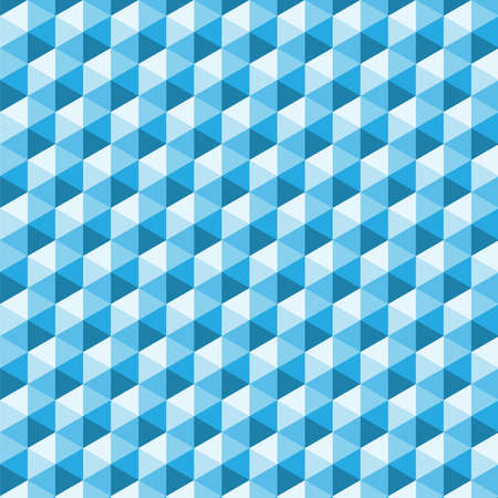 Seamless blue diamond hexagon background patternのイラスト素材