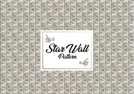 Golden six-pointed star pattern. Stack the calls together to make the background cover, wall paper. &#xD;&#xA;のイラスト素材