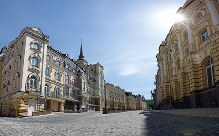 Beutiful city street in the sunny dayの写真素材