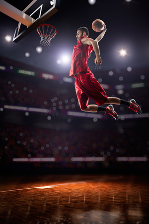 Basketball player in actionの写真素材