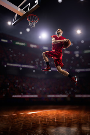 Basketball player in actionの写真素材
