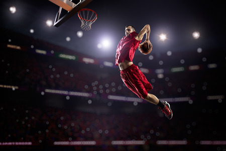 Basketball player in actionの写真素材