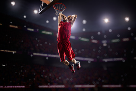Basketball player in actionの写真素材