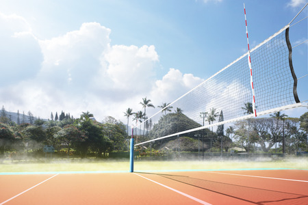Empty volleyball arena 3d renderingの写真素材