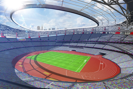 Grand multisport arena sunny day background 3d renderの写真素材