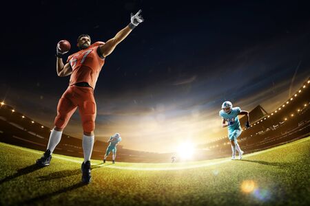 american football players in the action grand arenaの写真素材