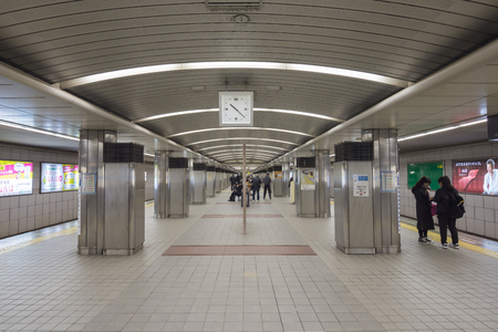Inside subway stationのeditorial素材