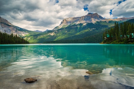 Emerald Lake in Yoho National Park, BC, Canadaの写真素材