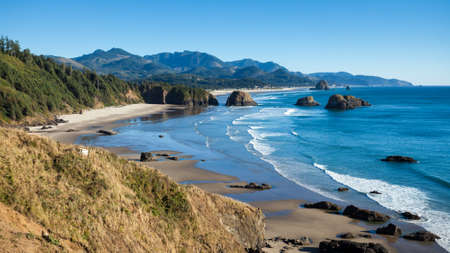 Ecola State Park near Cannon Beach, Oregonの写真素材