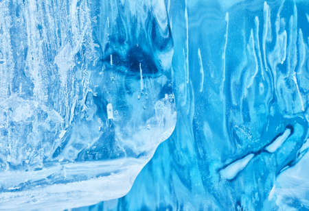 Close up of ice showing the details and textureの写真素材
