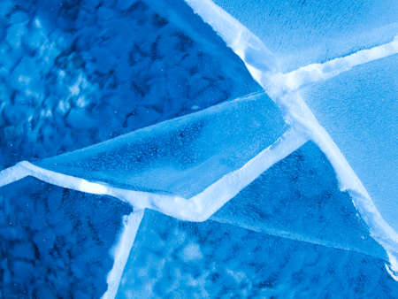 Close up of ice showing the details and textureの写真素材