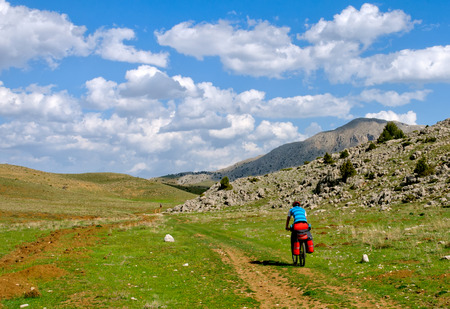 Hike the mountain biking Turkeyの写真素材