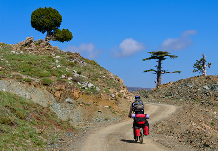 Hike the mountain biking Turkeyの写真素材