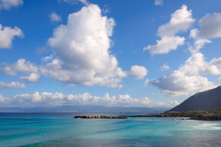natural reflections on a lake and beautiful clouds. Ukraineの写真素材
