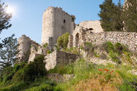 Kantara castle in Northern Cyprus.The origins of the castle go back to the 10th century.のeditorial素材