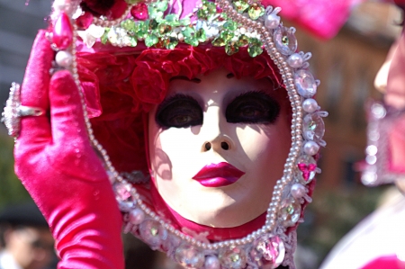 woman mask veniceの写真素材