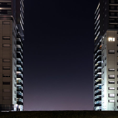 Home House night light human presenceの写真素材