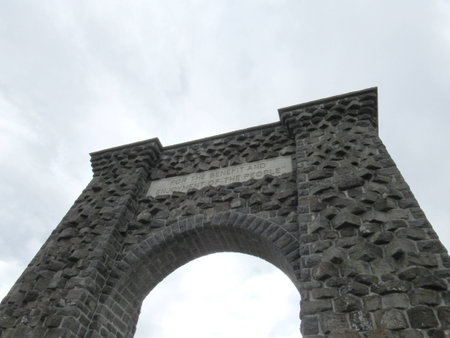Roosevelt Arch Grand Canyonの写真素材