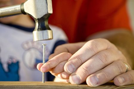 Dad's Little Helperの写真素材