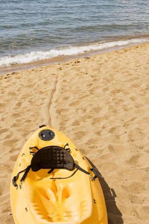 Beached Kayakの写真素材