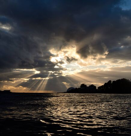 Mystical sun raysの写真素材