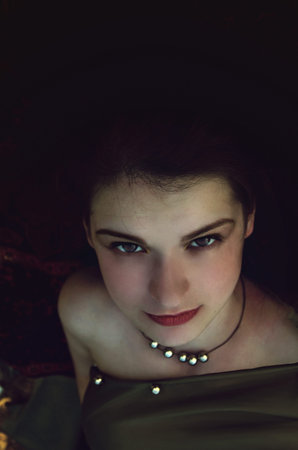 portrait of a woman, image of the Greek nymphの写真素材