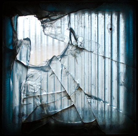 broken glass blocks of square shape-background imageの写真素材
