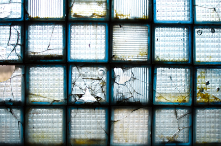 broken glass blocks of square shape-background imageの写真素材