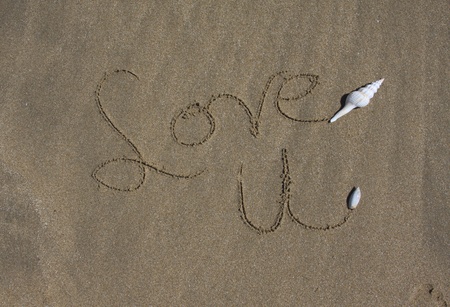 Love U at the Beachの写真素材