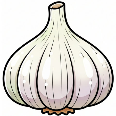 Illustration of a Garlic Bulb on White Background - Vectorの素材