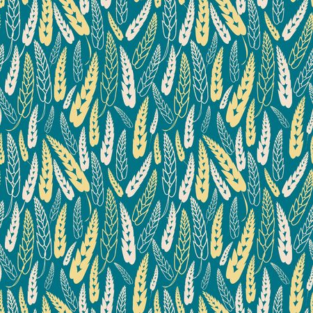 green leaf seamless pattern vectorのイラスト素材