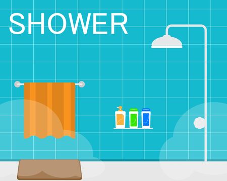 shower room vectorのイラスト素材