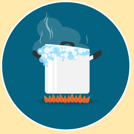 pot boil vectorのイラスト素材