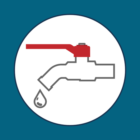 Faucets simple line flat vectorのイラスト素材