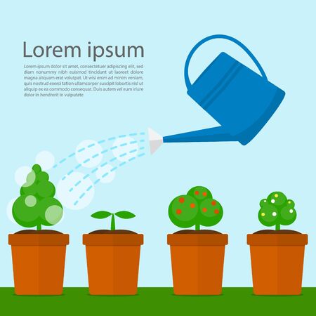 Watering garden tools watering can vectorのイラスト素材
