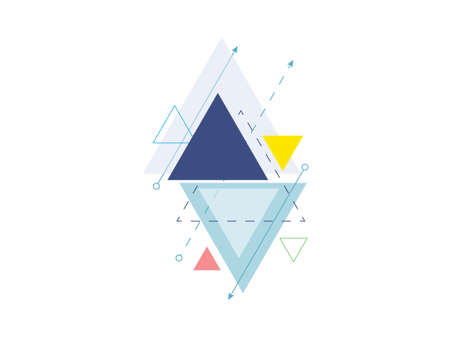 Minimal geometric triangle design background vectorのイラスト素材