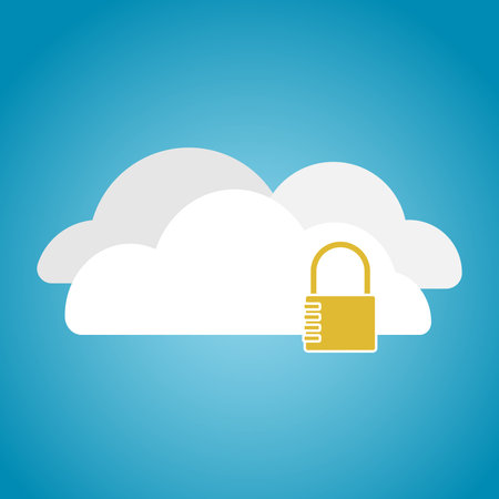 security lock cloud vectorのイラスト素材