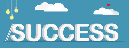 ladder success vectorのイラスト素材