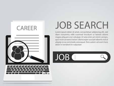 job online notebook search web vectorのイラスト素材