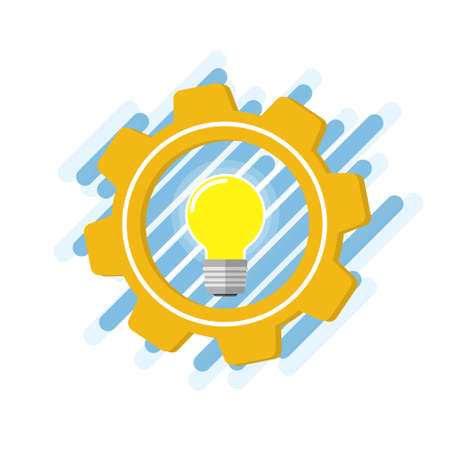lightbulb idea background and icon vectorのイラスト素材