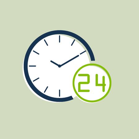 24 hour all day and night icon vectorのイラスト素材