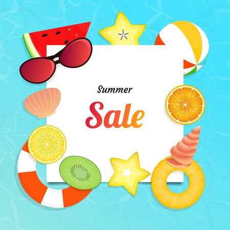 banner summer sale season background vectorのイラスト素材