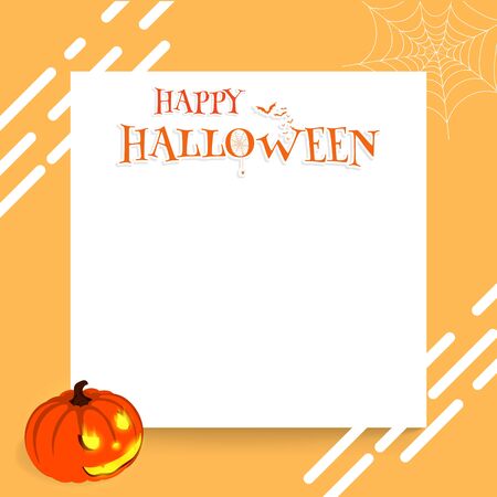 happy halloween cartoon ghost pumkin vectorのイラスト素材