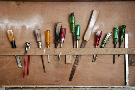 Screwdrivers of carpenterの写真素材