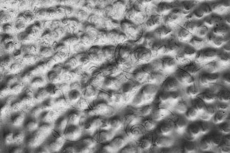 Aluminum  surface  was hitの写真素材