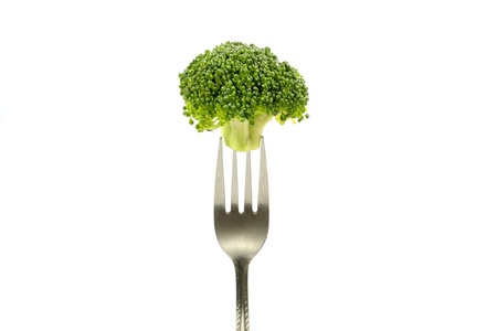Broccoli on white backgroundの写真素材