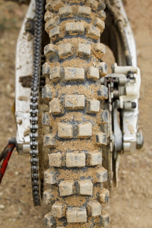 Tyre of motocross bike の写真素材